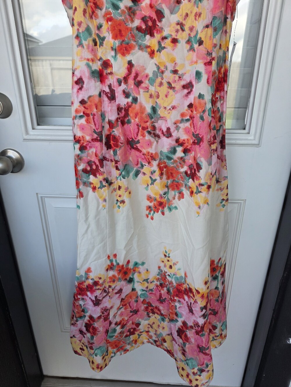 Maggy London Floral Midi Dress Size 4 Sleeveless Fit & Flare Pink Multicolor NWT - Picture 5 of 10